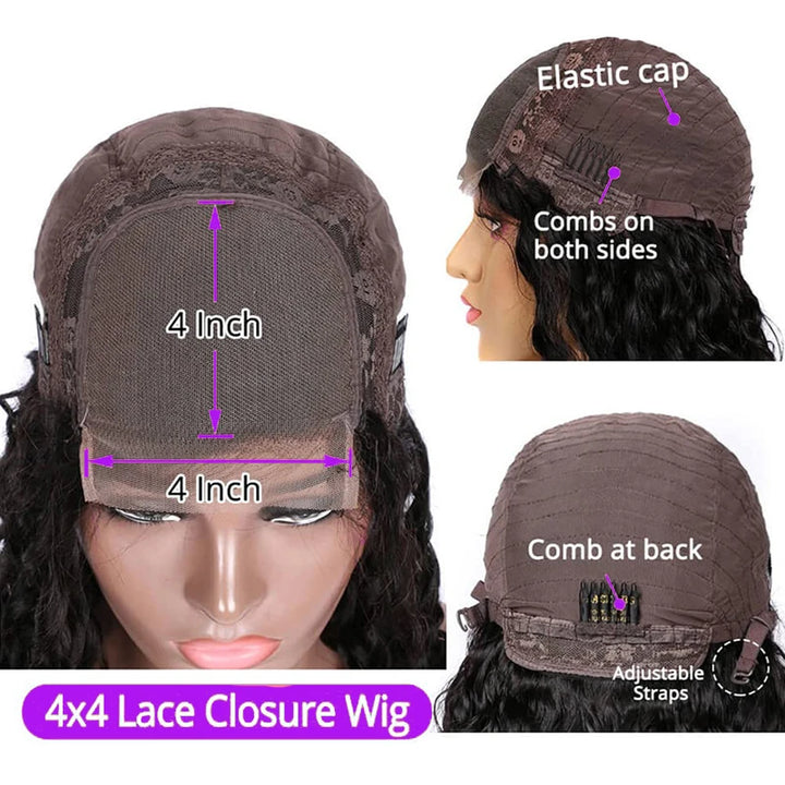 Peruca Bob Reta 100% Humana – Lace Frontal 13x4 Premium #1B