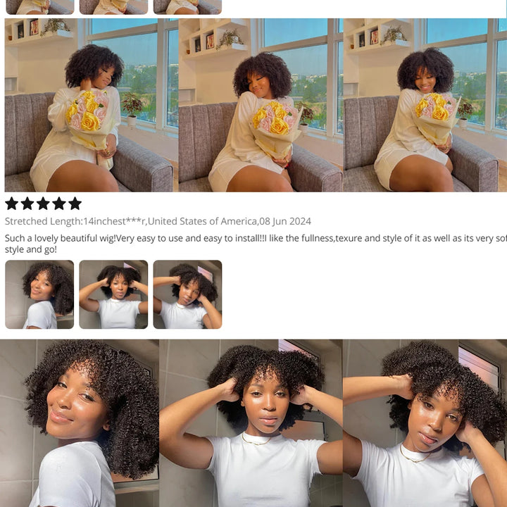 ✨ Peruca Afro Encaracolada 180–250% — Beleza Real e Volume Incrível!