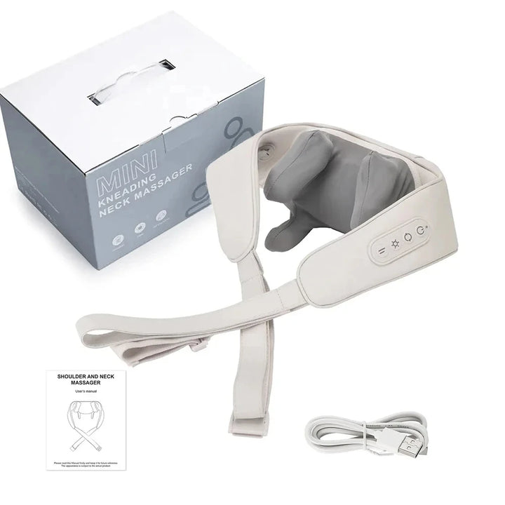 Diga Adeus às Dores! Massageador Shiatsu Elétrico com Calor – Relaxamento Profundo e Instantâneo!