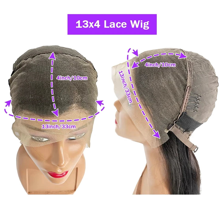 Peruca Bob Reta 100% Humana – Lace Frontal 13x4 Premium #1B